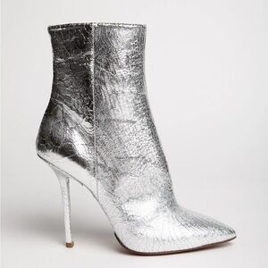 Vêtements Silver crackle leather High Heel Ankle Boots 40/9